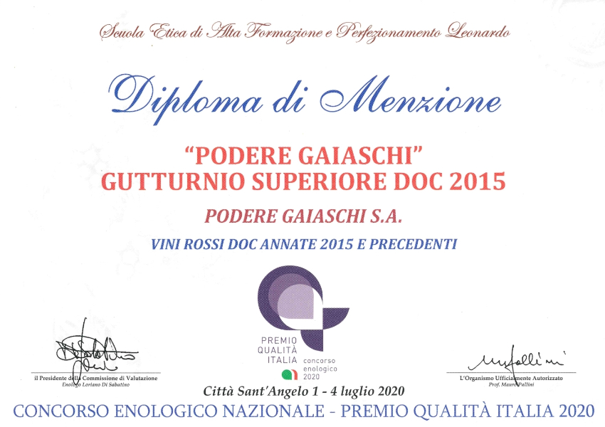 Gutturnio menzione 2015